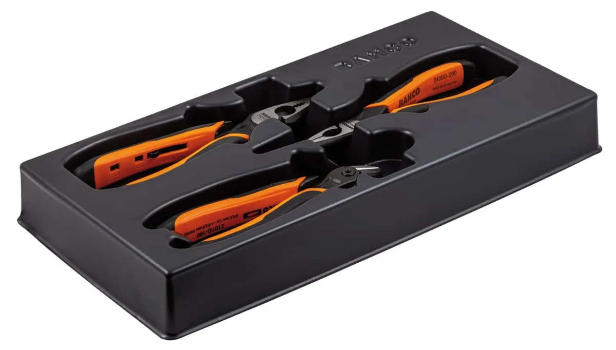 BAHCO GEREEDSCHAPSSET ERGO™ | COMBINATIETANG | ZIJSNIJTANG | PUNTTANG – 3DELIG – 9897G/3