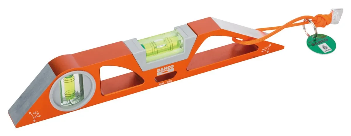 BAHCO STEIGER WATERPAS | MET DYNEEMA KOORD | ALUMINIUM | MAGNETISCH | 250 MM – TAH466250
