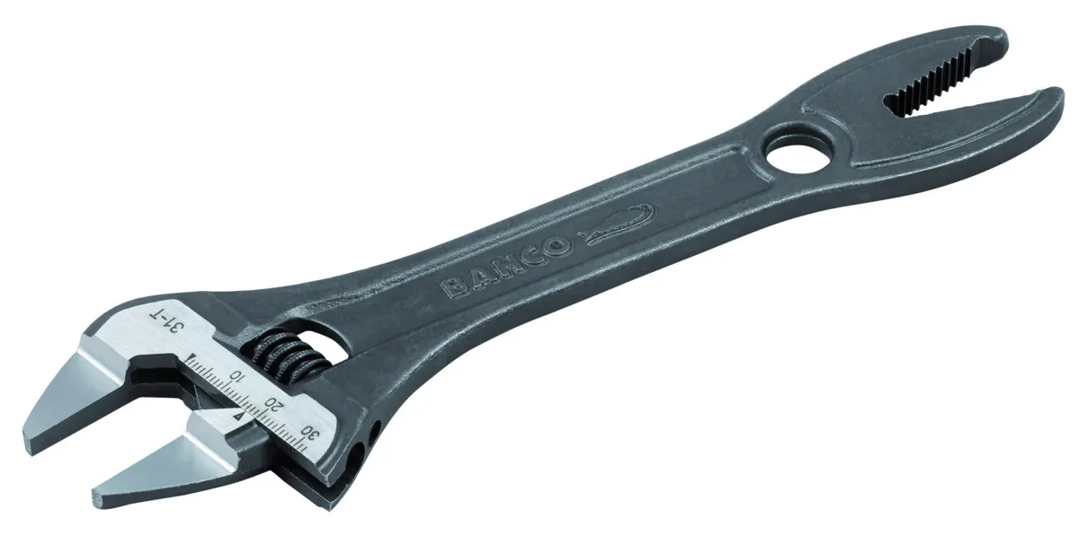 BAHCO VERSTELBARE MOERSLEUTEL | SLANKE BEK | GEKARTELD EN GEFOSFATEERD 209 MM – INDUSTRIEVERPAKKING – 31T IP