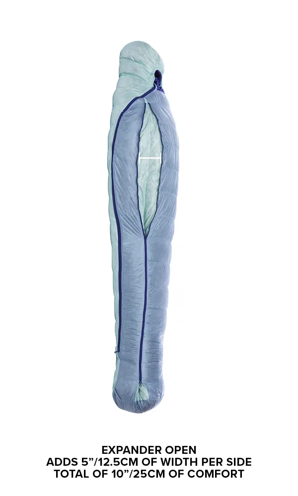 BIG AGNES WOMENS TORCHLITE UL 30  UITBREIDBARE MUMMIE SLAAPZAK  SMALL  850 GRAM  0 GRADEN
