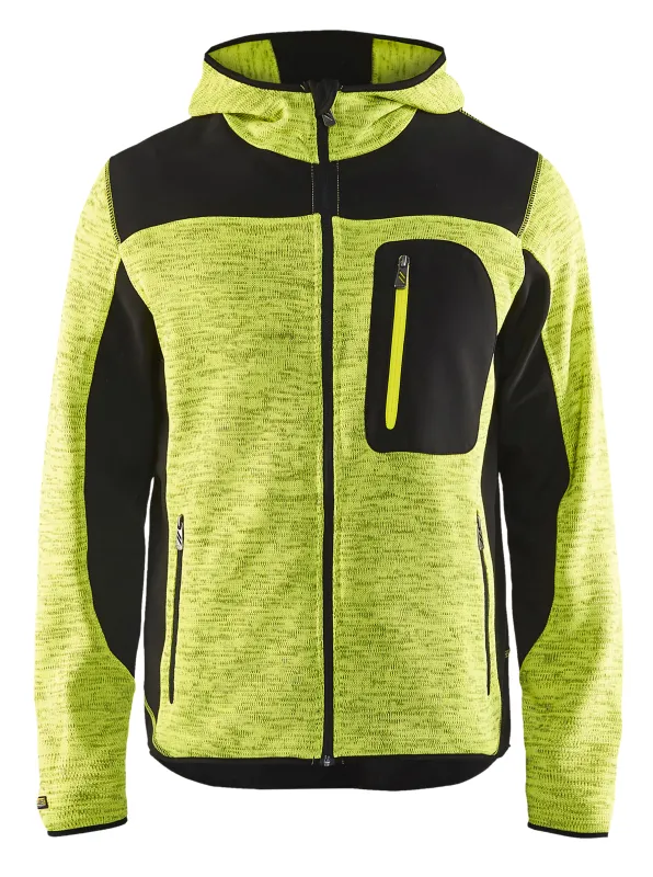 BLAKLADER BLåKLäDER GEBREID VEST MET SOFTSHELL 49302117 HIGHVIS GEEL/ZWART