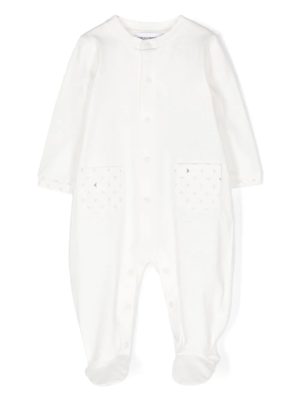 Emporio Ar i Kids Katoenen pyjama met logoprint Wit