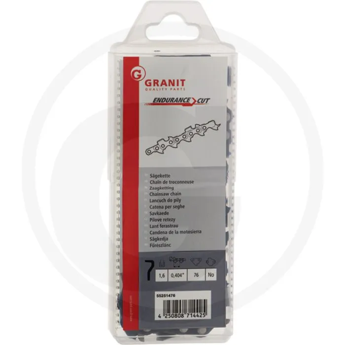 ENDURANCE CUT ZAAGKETTING RONDE ZAAGTAND  STEEK: .404' 1,6MM 76 SCHAKELS