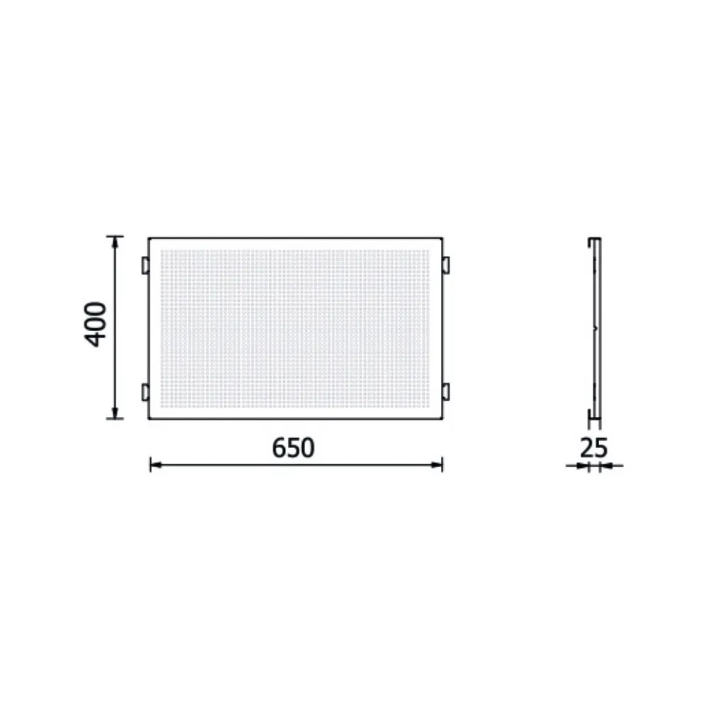 GEPERFOREERD GEREEDSCHAPSPANEEL, BOVENSTE DEEL, VOOR WERKPLAATSINRICHTING RSC50  BETA RSC50 PFS