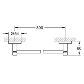 Grohe Essentials handdoekhouder 800 mm supersteel