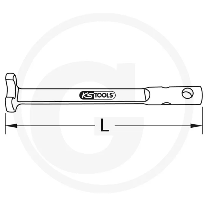 KS TOOLS BRONZE KLAUENSCHLüSSEL OHNE DREHSTIFT 29  VONKVRIJ, KORROSIEBESTENDIG, 90° ABGEWINKELT
