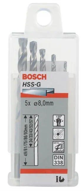 Metaalboren HSS-G, DIN 338 Bosch 2608585539