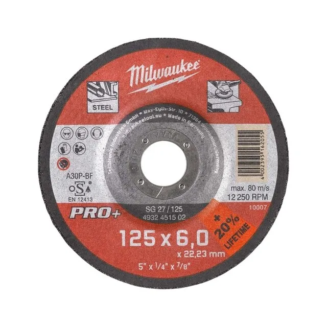 Milwaukee Afbraamschijf metaal PRO+ SG27 125 x 6 mm
