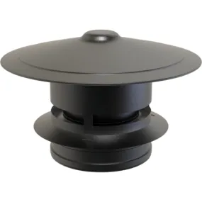 Nedco DW Ø 200 mm trekkap antivalwind zwart