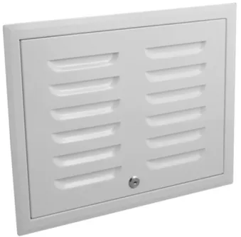 Nedco inspectierooster staal 400 x 300 mm met slot pergamon