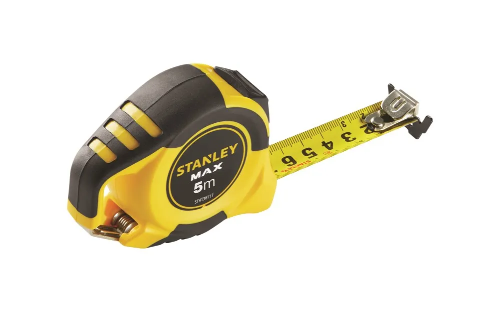 Stanley max rolbandmaat 5 meter 25 mm breed magnetisch