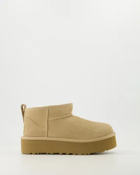 UGG Junior Kids Classic Ultra Mini Platform Sand